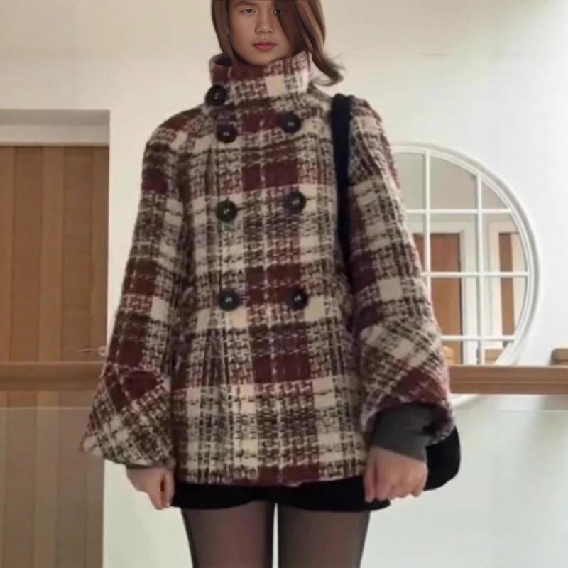 Christmas Throw Blanket - Manteau chic à carreaux chauds à